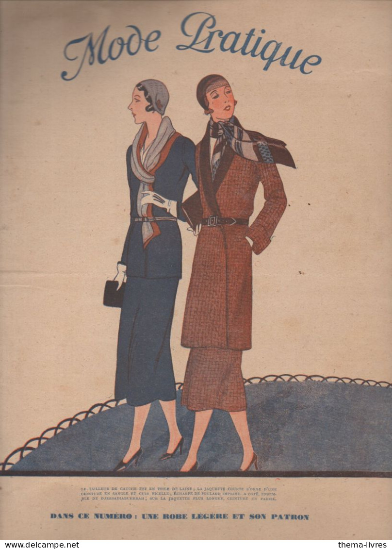 Revue  MODE PRATIQUE  N° 15 Du 11 Avril1931 Avec Belle Couverture Illustrée      (CAT4084 /31 /15) - Moda