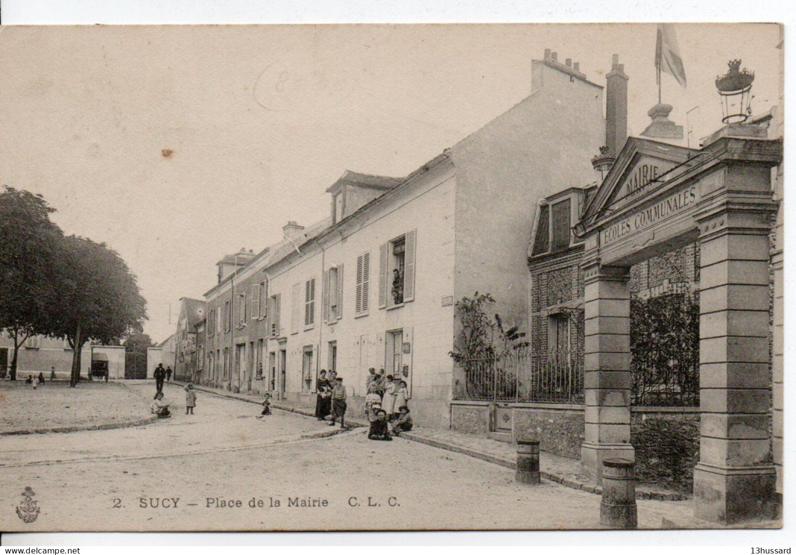 Carte Postale Ancienne Sucy En Brie - Place De La Mairie - Sucy En Brie