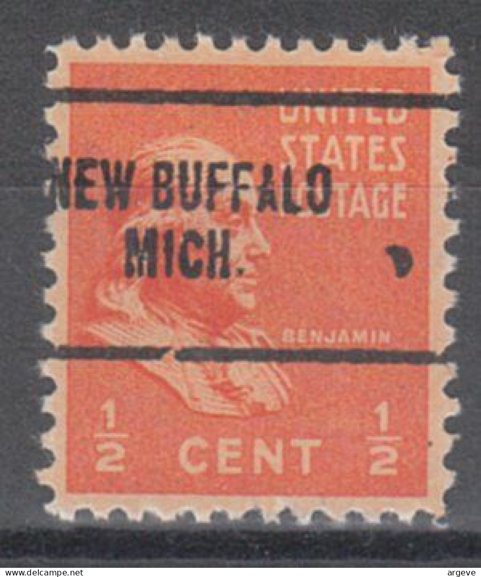 USA Precancel Vorausentwertungen Preo Locals Michigan, New Buffalo 704 - Voorafgestempeld