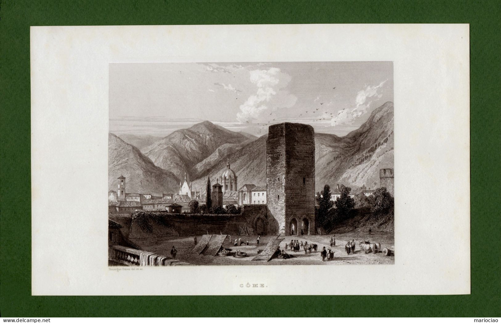 ST-IT COMO Castel Baradello - Côme Rouargue Frères Paris 1862 - Estampes & Gravures