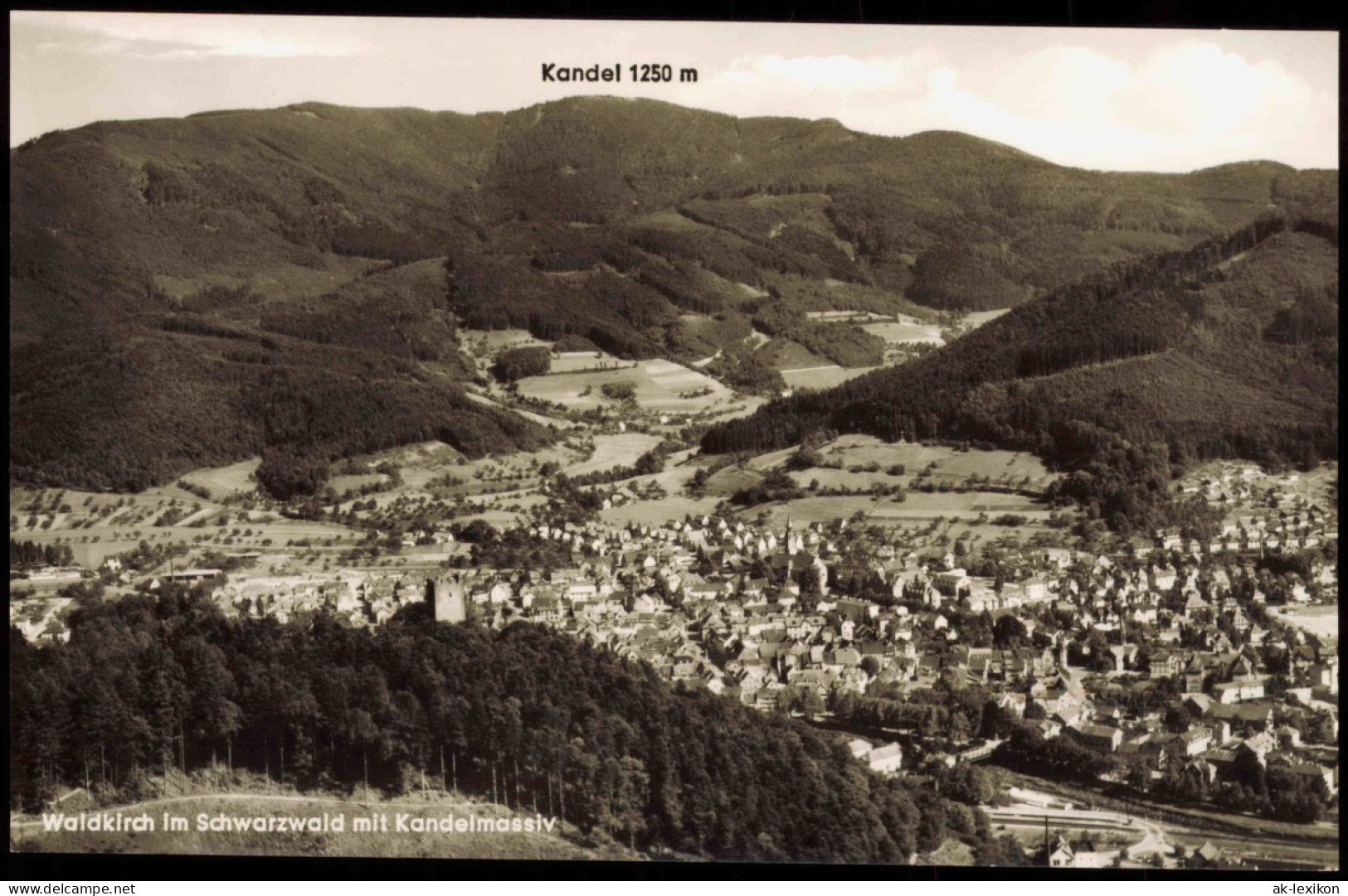 Ansichtskarte Waldkirch (Schwarzwald Breisgau) Luftbild 1961 - Waldkirch