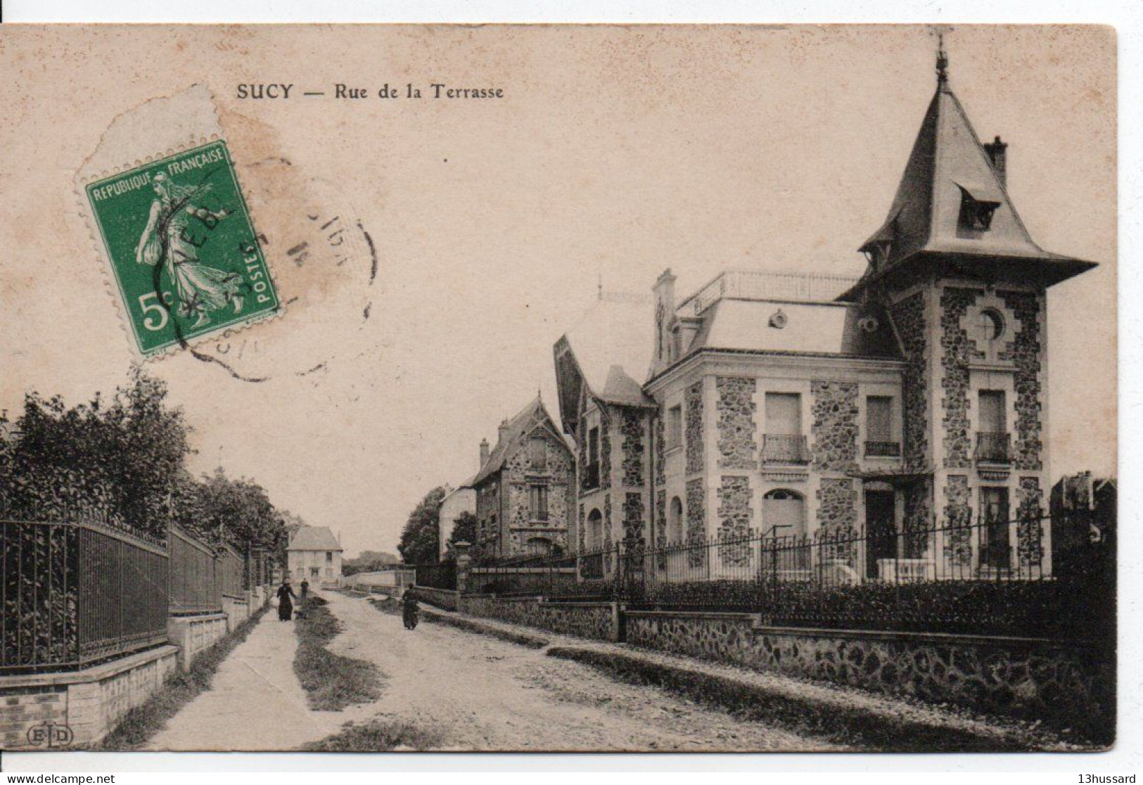Carte Postale Ancienne Sucy En Brie - Rue De La Terrasse - Sucy En Brie
