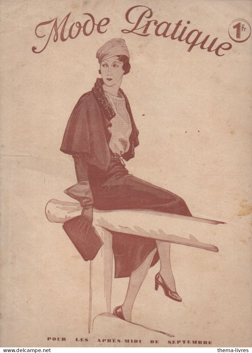 Revue  MODE PRATIQUE  N° .33 Du 19 Aout 1933 Avec Belle Couverture Illustrée      (CAT4084 /33 / 33) - Fashion