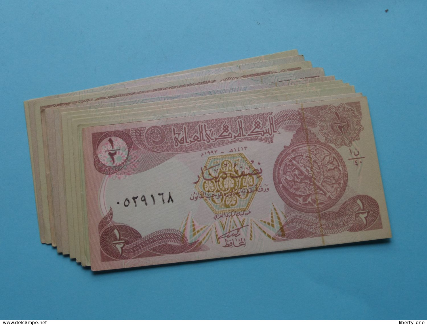 Lot Of 11 >> 1/2 Half DINAR ( 1993 ) Central Bank Of IRAQ ( Zie / Voir SCANS ) UNC ! - Irak