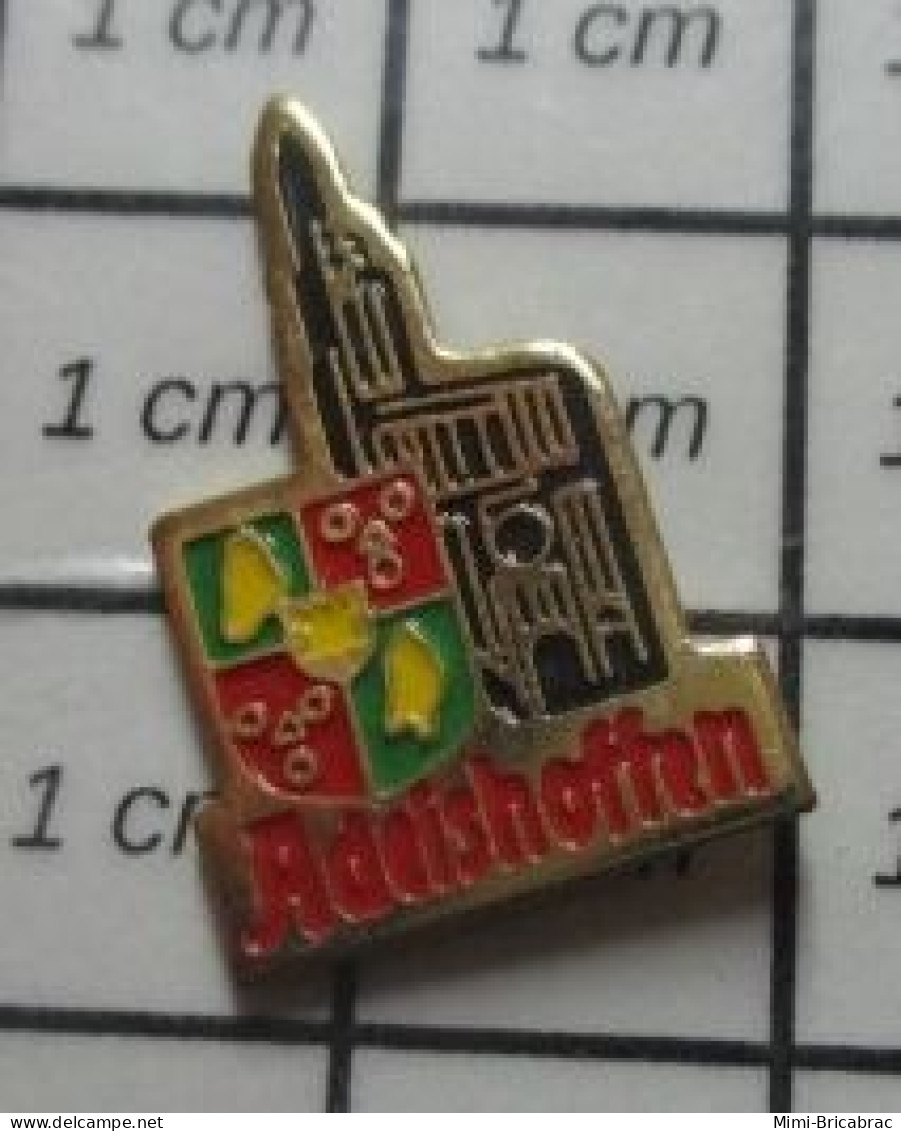 3617 Pin's Pins / Beau Et Rare / VILLES / ADELSHOFFEN EGLISE CATHEDRALE BIERE BLASON ECUSSON ARMOIRIES - Städte