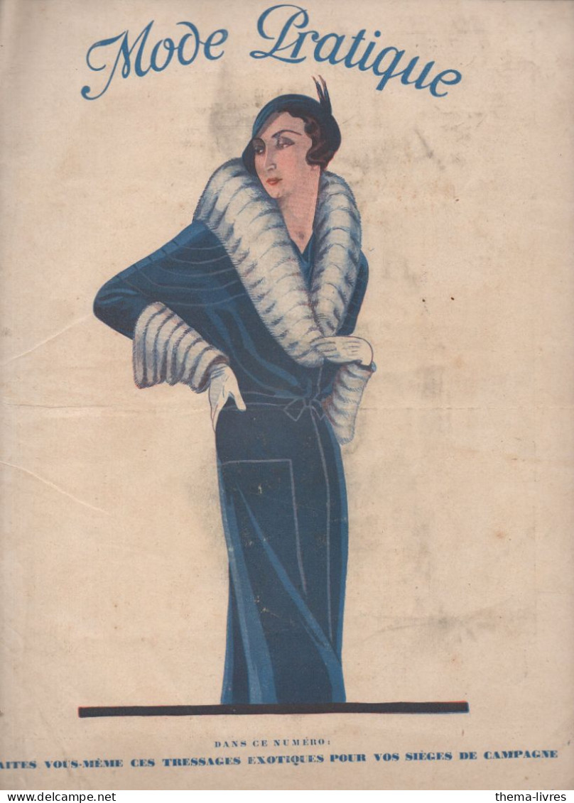Revue  MODE PRATIQUE  N° 7 Du 13 Fevrier1932 Avec Belle Couverture Illustrée      (CAT4084 /32 / 07) - Fashion