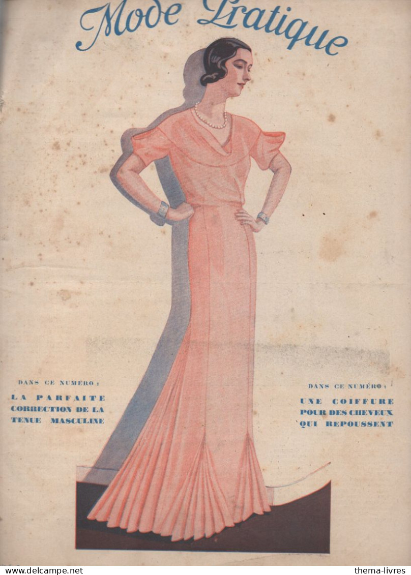 Revue  MODE PRATIQUE  N° 5 Du 30 Janvier 1932 Avec Belle Couverture Illustrée      (CAT4084 /32 /05) - Mode