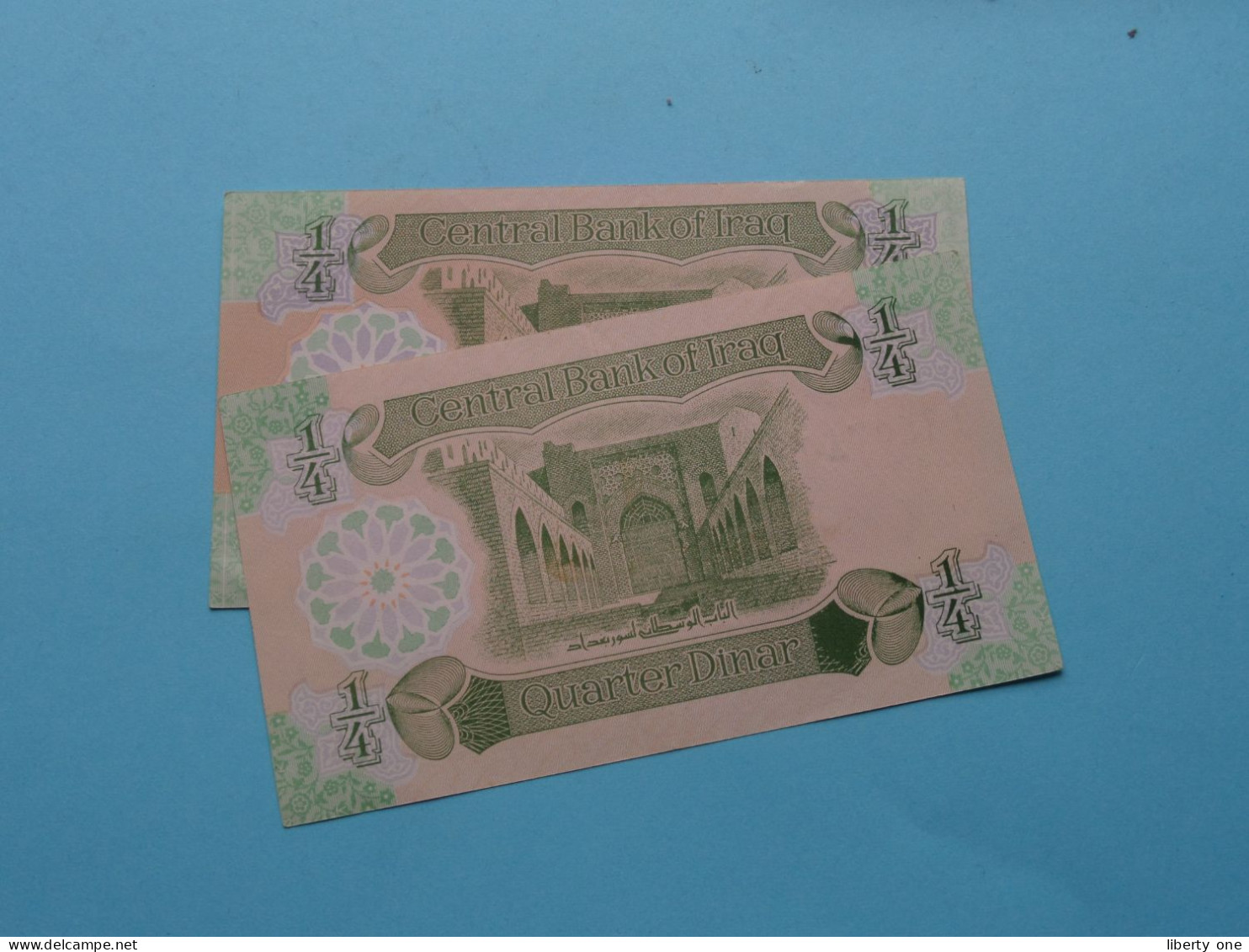 2 X 1/4 Quarter DINAR ( 1993 ) Central Bank Of IRAQ ( Zie / Voir SCANS ) UNC ! - Iraq