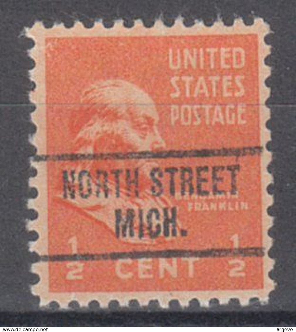 USA Precancel Vorausentwertungen Preo Locals Michigan, North Street 734 - Precancels