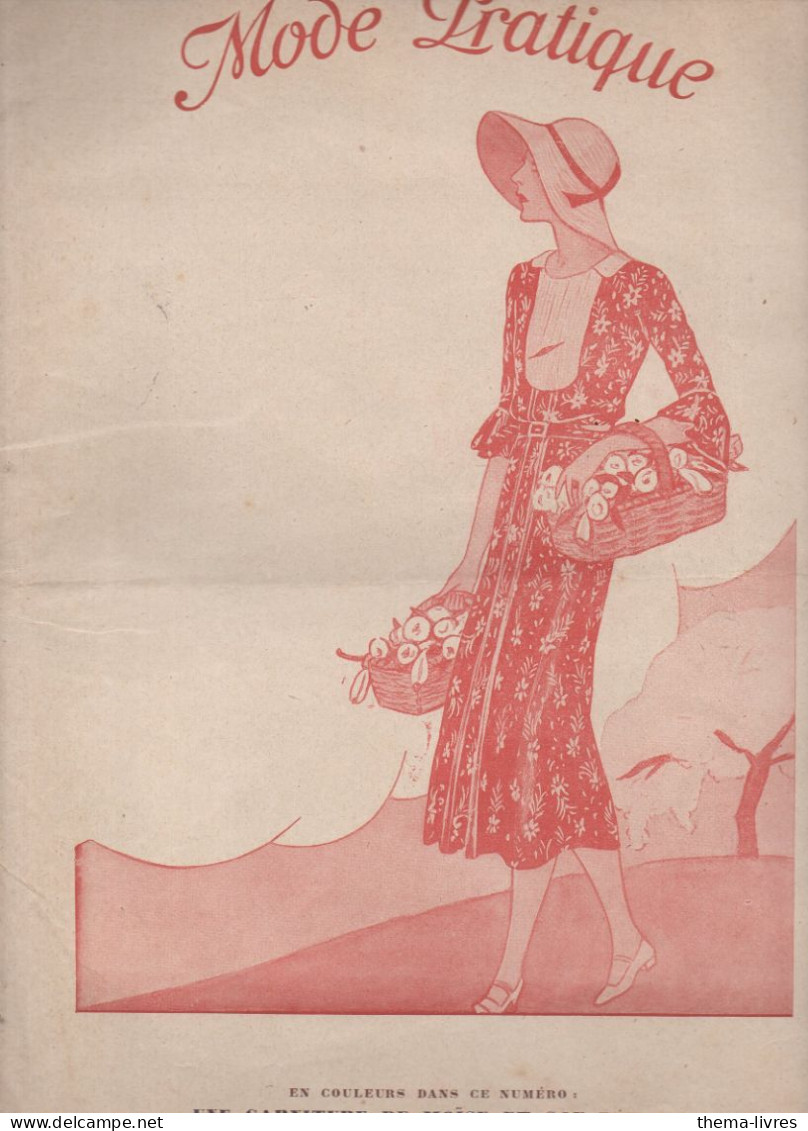 Revue  MODE PRATIQUE  N°30 Du 25 Juillet  1931 Avec Belle Couverture Illustrée      (CAT4084 /31 / 30) - Fashion