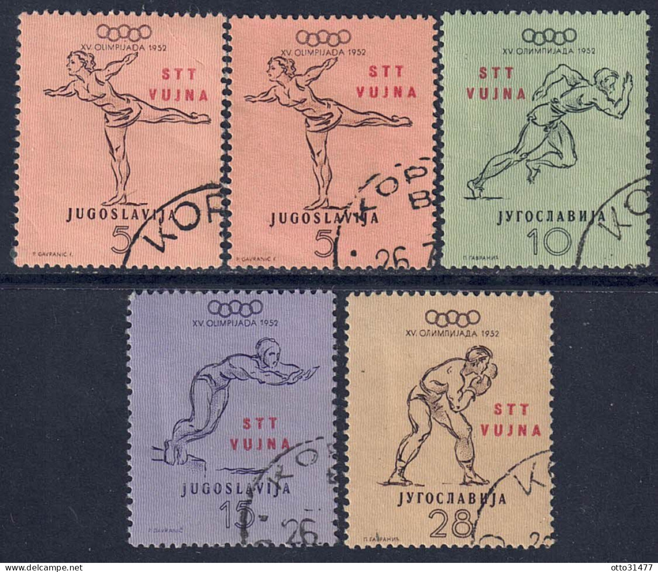 Italien / Triest Zone B - 1952 - Olymp. Spiele, Nr. 70 - 73, Gestempelt / Used - Oblitérés
