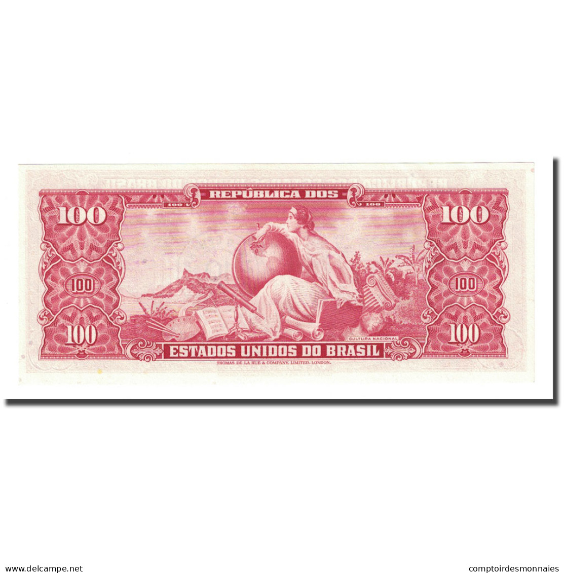 Billet, Brésil, 10 Centavos On 100 Cruzeiros, Undated (1966-1967), KM:185a - Brésil
