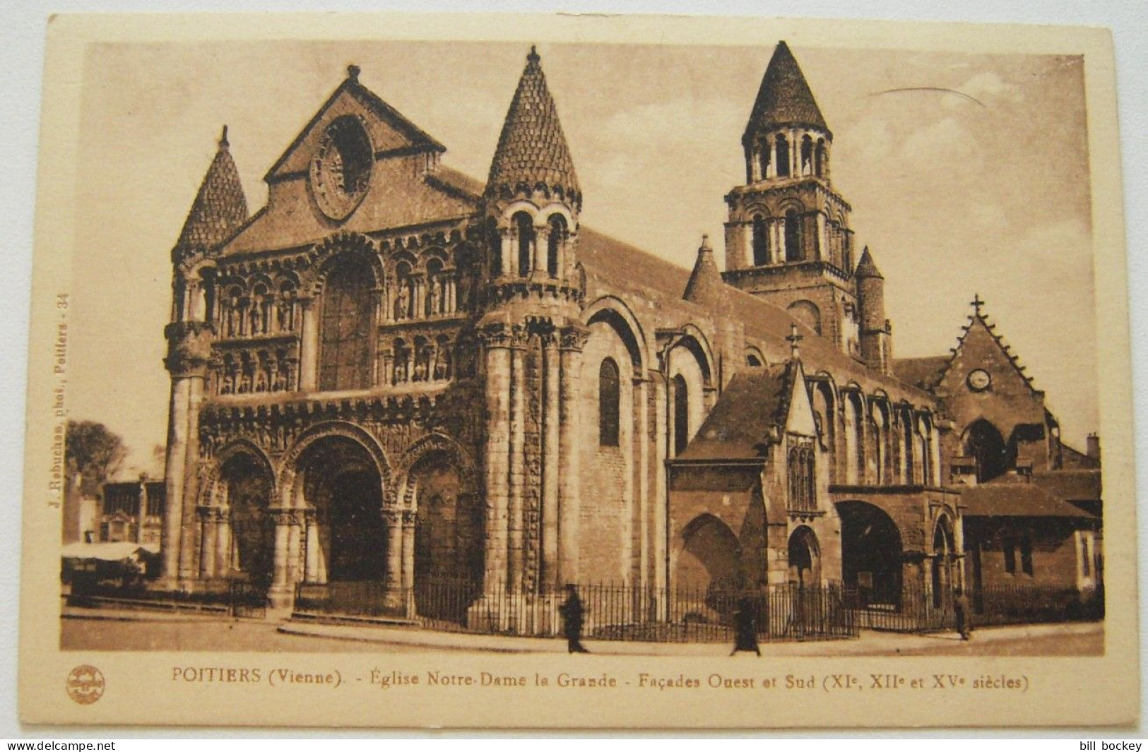 CPA Circa 1920 POITIERS Eglise Romane Notre Dame La Grande Ouest/Sud - Robuchon - Poitiers