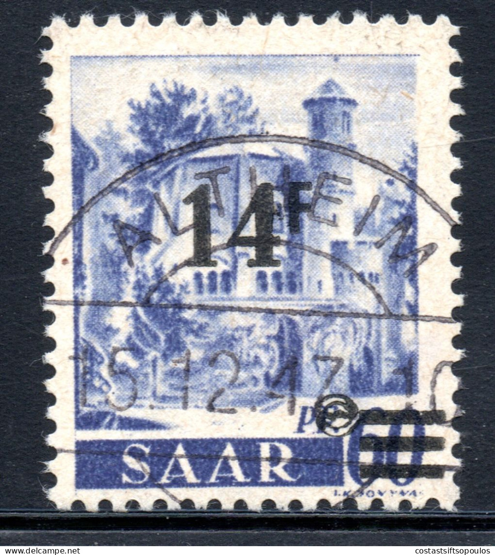 3052. SAAR 1947 14 F. / 60 Pf. SIGNED ??? - Used Stamps