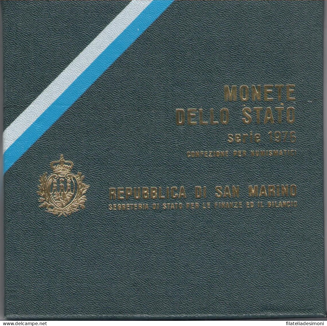 1976 Repubblica Di San Marino, Monete Divisionali,FDC Con 500 Lire In Argento - Saint-Marin