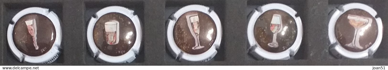 (1)  5 Capsules Série 1017 Verres à Champagne - Andere & Zonder Classificatie