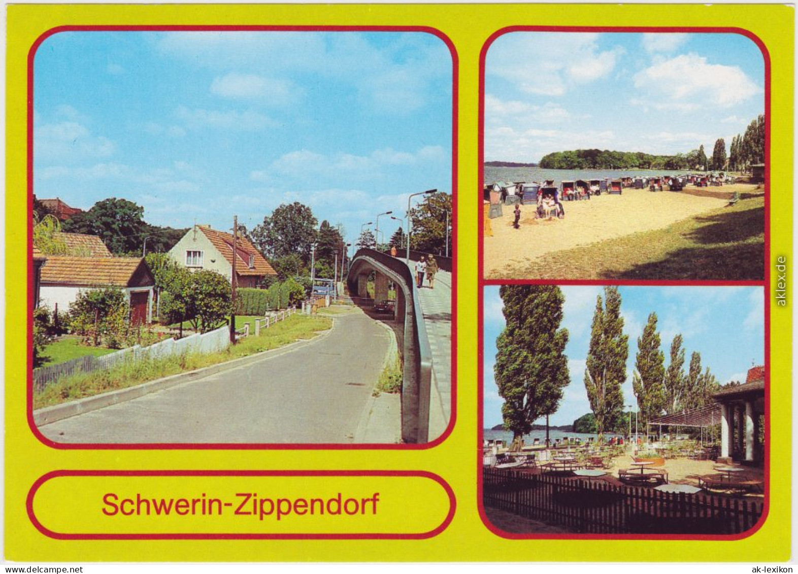 Zippendorf Schwerin Neue Fußgängerbrücke, Strandbad, Am Strandpavillon 1985 - Schwerin
