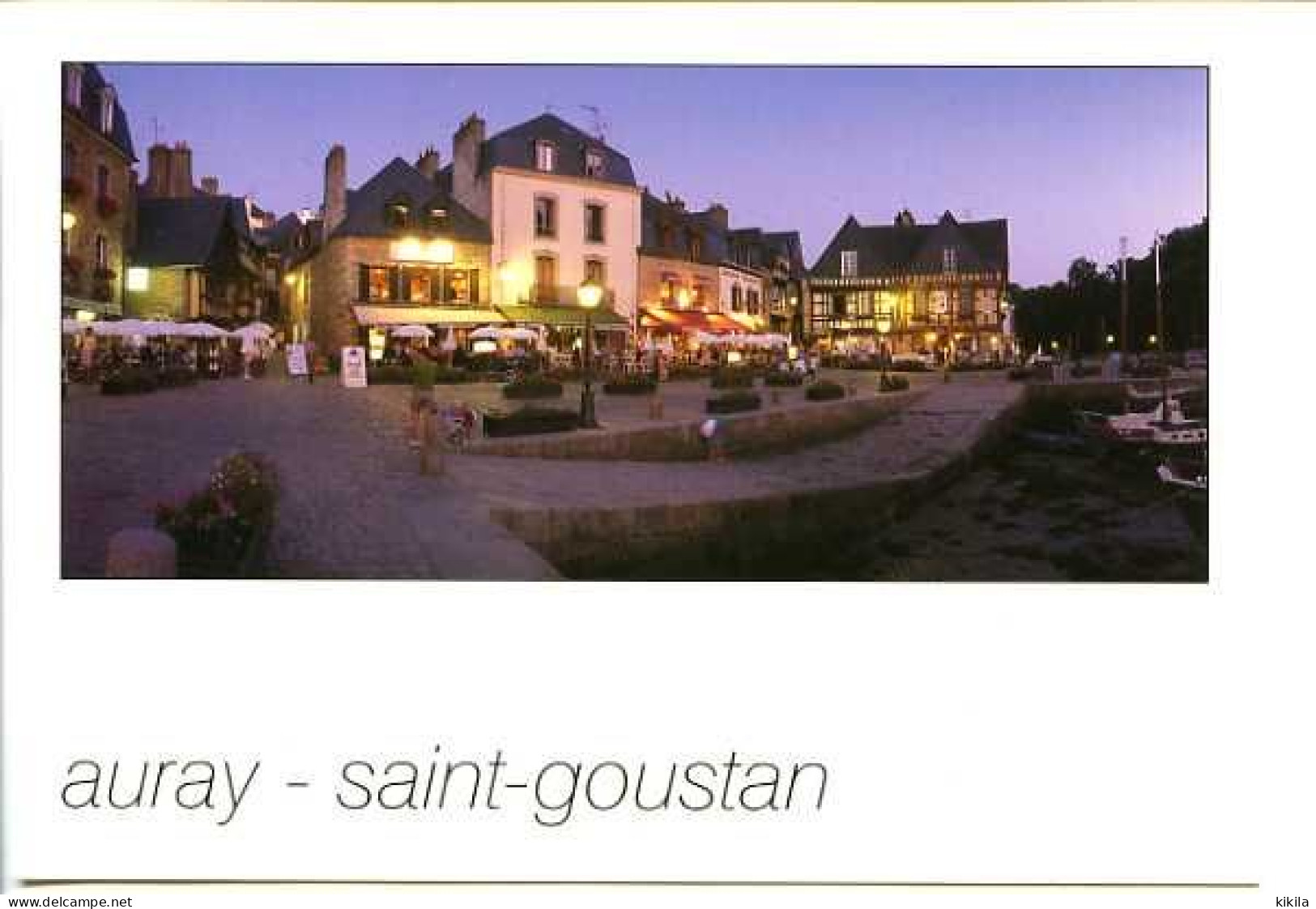 CPSM 10.5 X 15 Morbihan AURAY Le Port De Saint Goustanet La Place Vus De Nuit - Auray