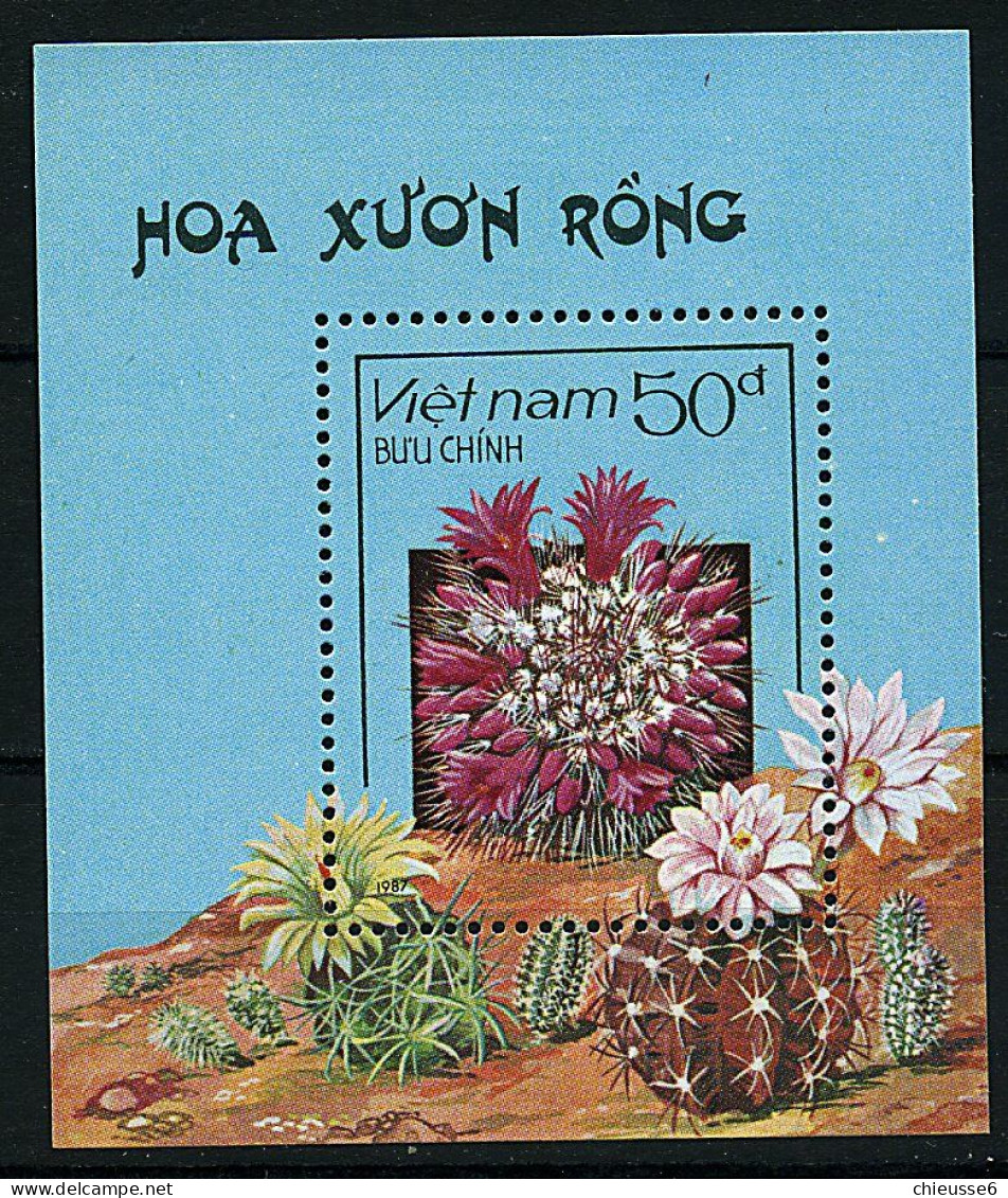 Vietnam ** Bloc 36 - Cactus Et Fleurs De Cactus - Viêt-Nam