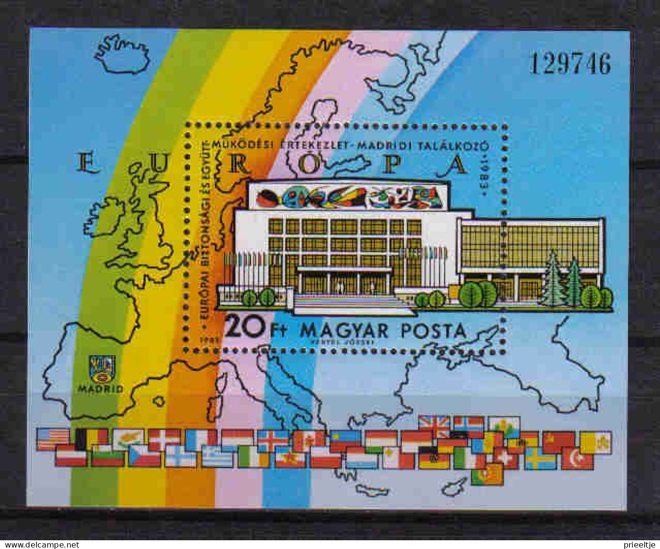 Hungary 1983 Madrid European Security Conference S/S Y.T. BF 171 ** - Blocks & Sheetlets