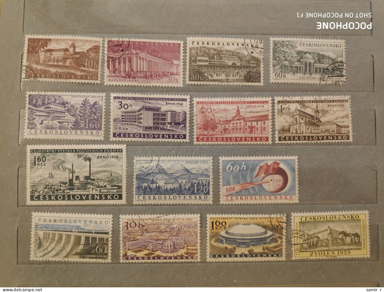 Czechoslovakia	Architecture (F96) - Used Stamps