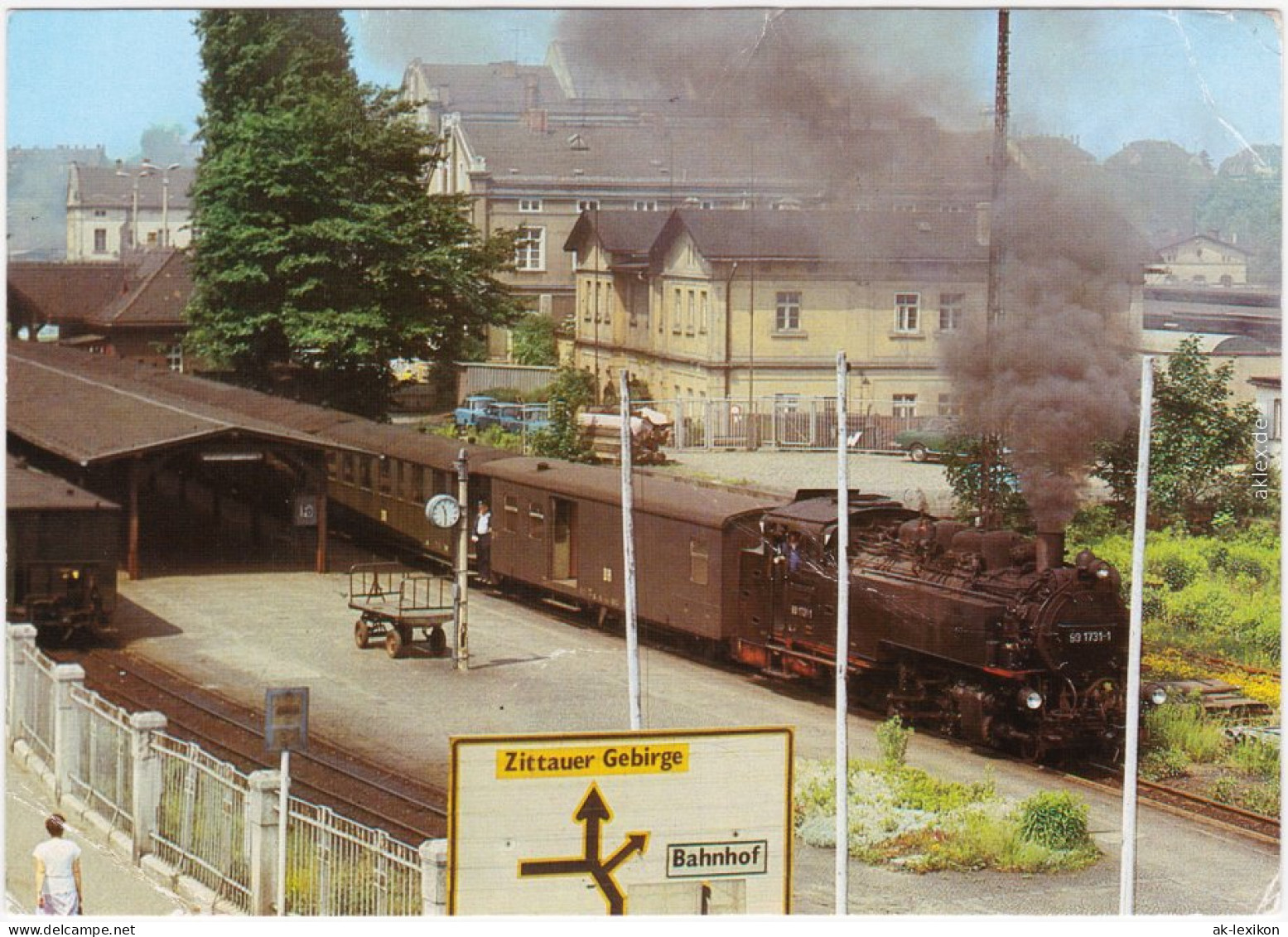 Ansichtskarte Zittau Schmalspurbahn Zittau-Oybin - Hauptbahnhof Zittau 1990 - Zittau