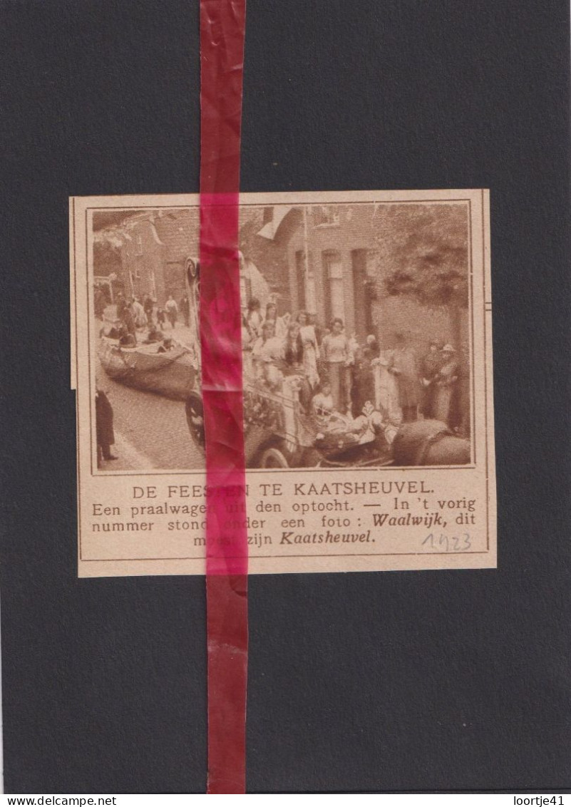 Kaatsheuvel - Praalwagen Stoet - Orig. Knipsel Coupure Tijdschrift Magazine - 1923 - Non Classificati