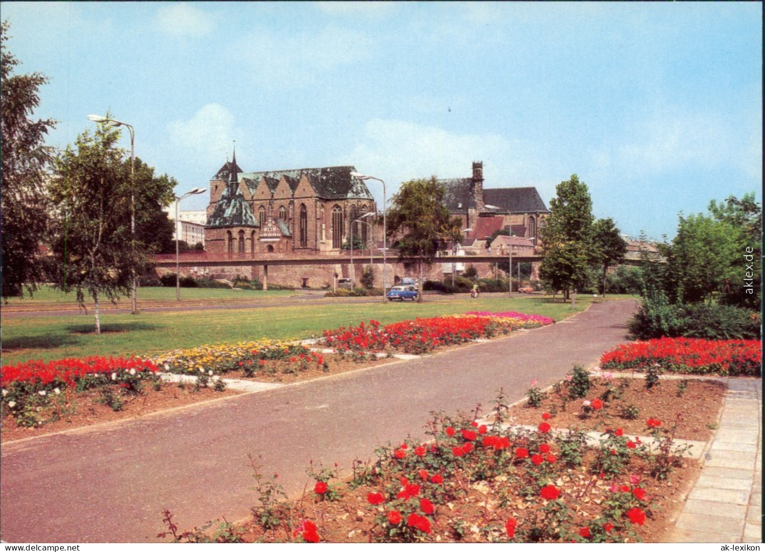 Magdeburg An Der Promenade Der Völkerfreundschaft Mit Blick Auf Die Kirchen 1983 - Other & Unclassified