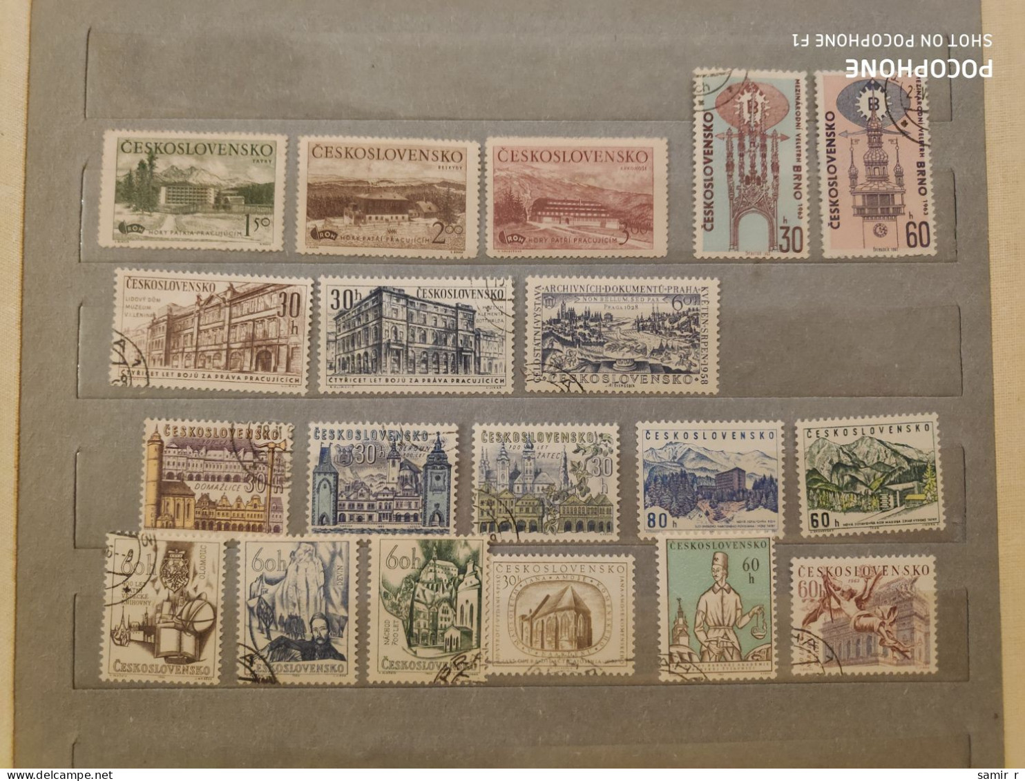 Czechoslovakia	Architecture Landscapes (F96) - Used Stamps