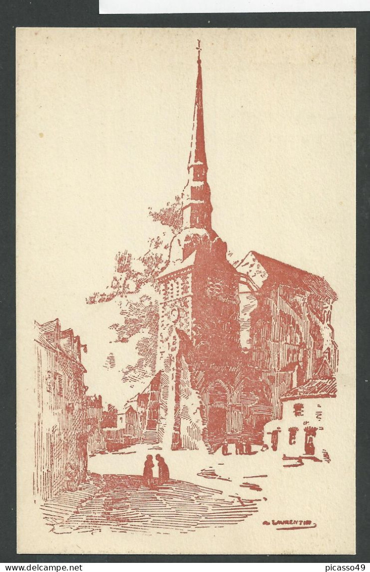 Maine Et Loire , Cholet , L'ancienne église Saint Pierre ,par Maurice Laurentin - Cholet