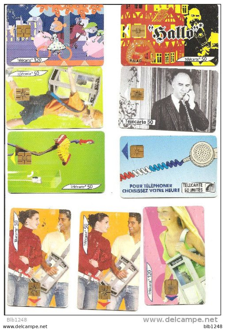 Télécartes > Lot De 9 Telecartes  France - Lots - Collections