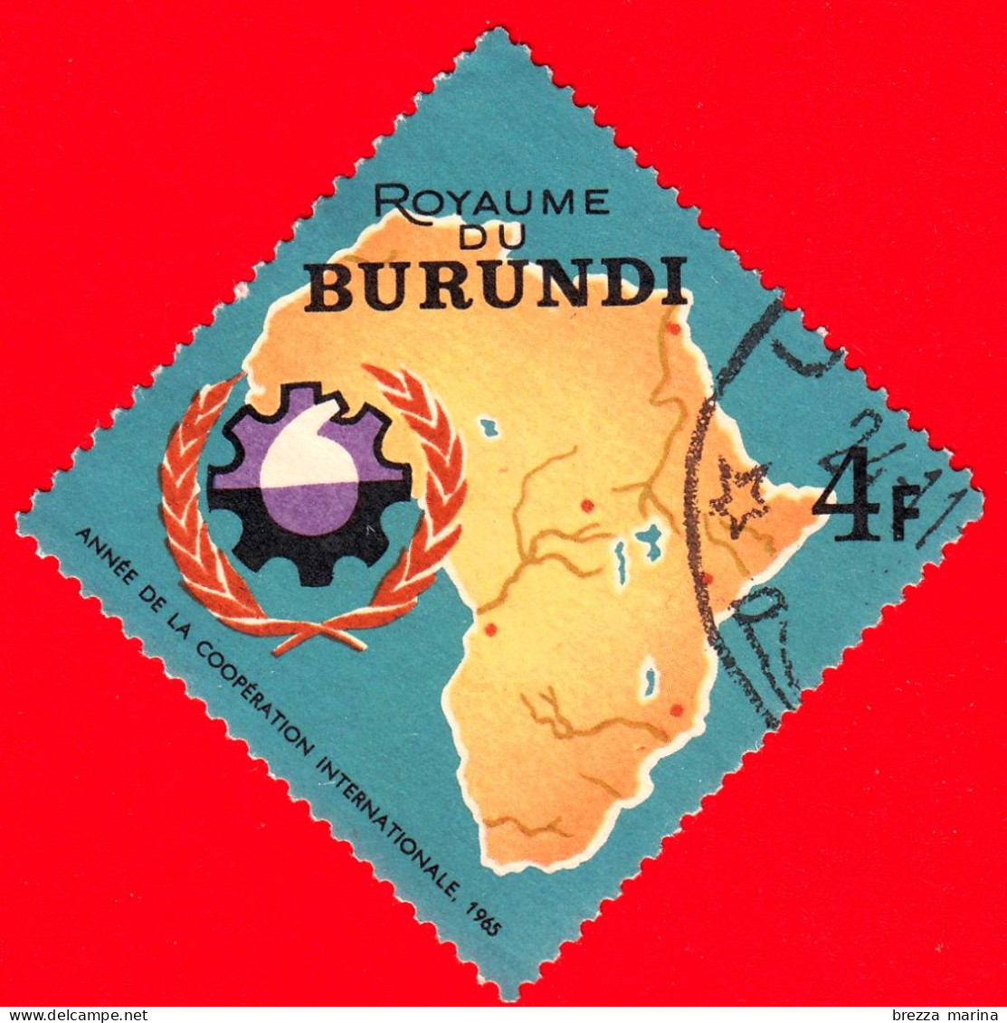 BURUNDI - Nuovo Oblit. - 1965 - Anno Di Cooperazione Internazionale - Emblema Dello Sviluppo Dell'Africa E Delle Nazioni - Nuevos