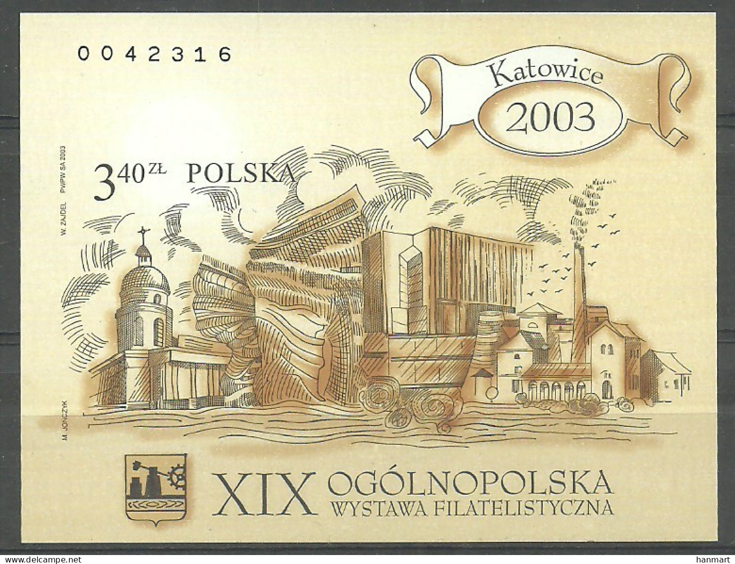 Poland 2003 Mi Block 157B MNH  (ZE4 PLDbl157B) - Expositions Philatéliques