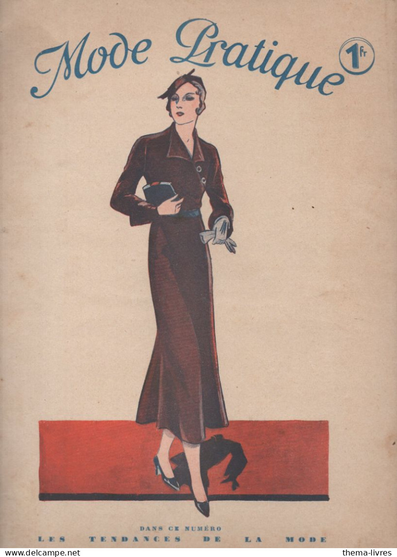 Revue  MODE PRATIQUE  N°10 Du11 Mars 1933  Avec Belle Couverture Illustrée      (CAT4084 /33  /10) - Moda