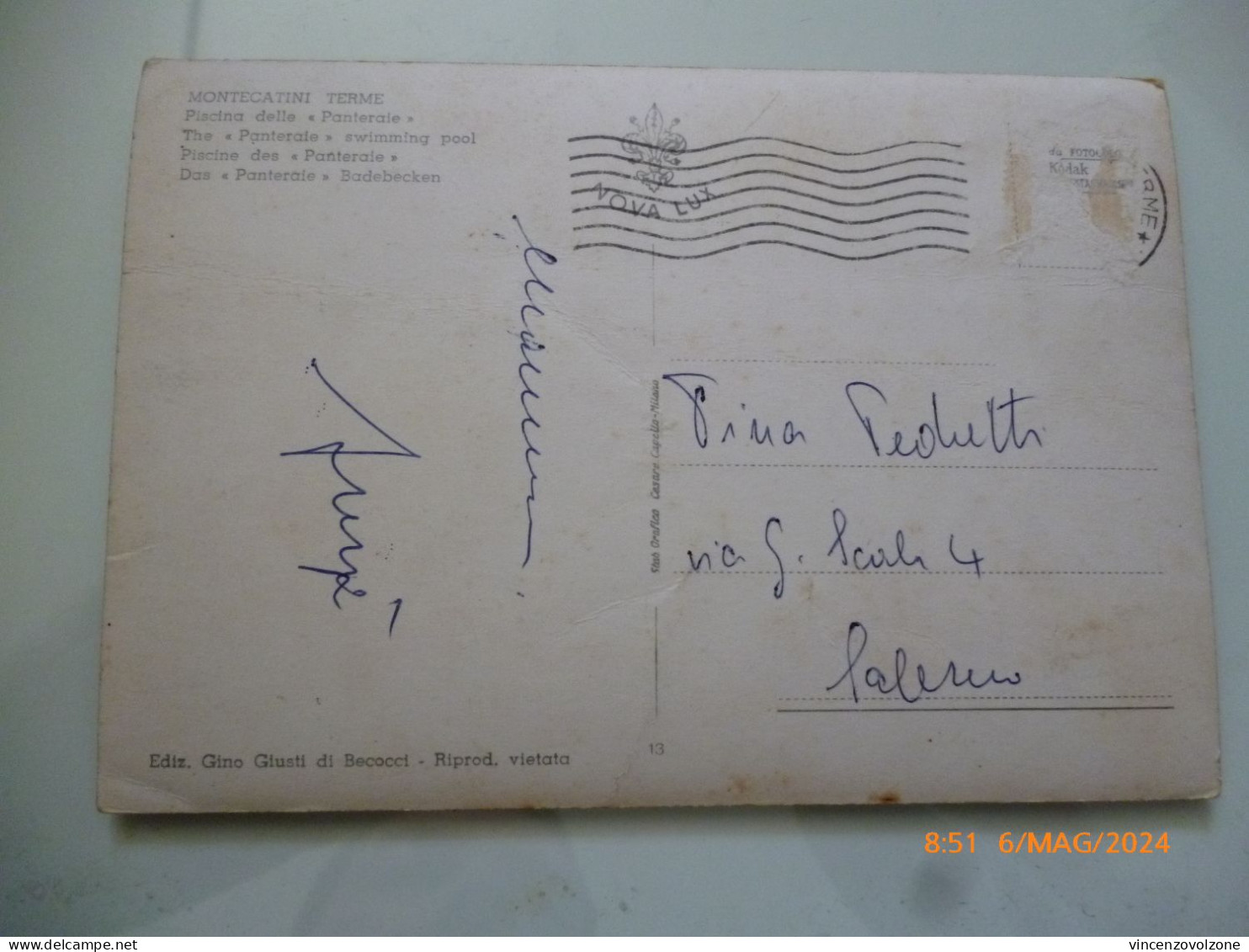 Cartolina Viaggiata "MONTECATINI TERME Piscina Delle Panteraie"  1963 - Siena