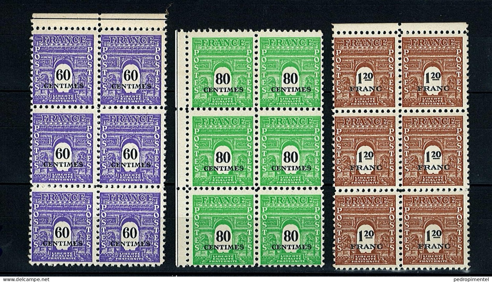 France Stamps | 1945 | UPU | MNH #656-665 (block Of 6) - Ongebruikt