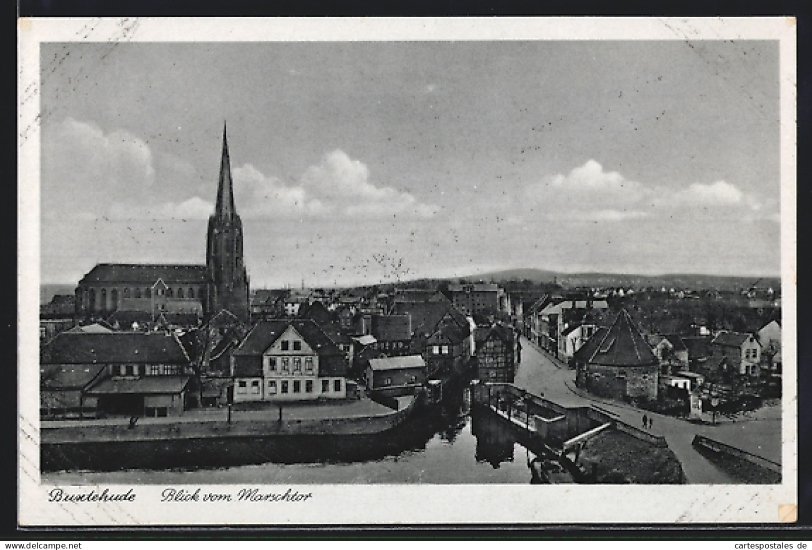 AK Buxtehude, Blick Vom Marschtor Mit Kirche  - Buxtehude