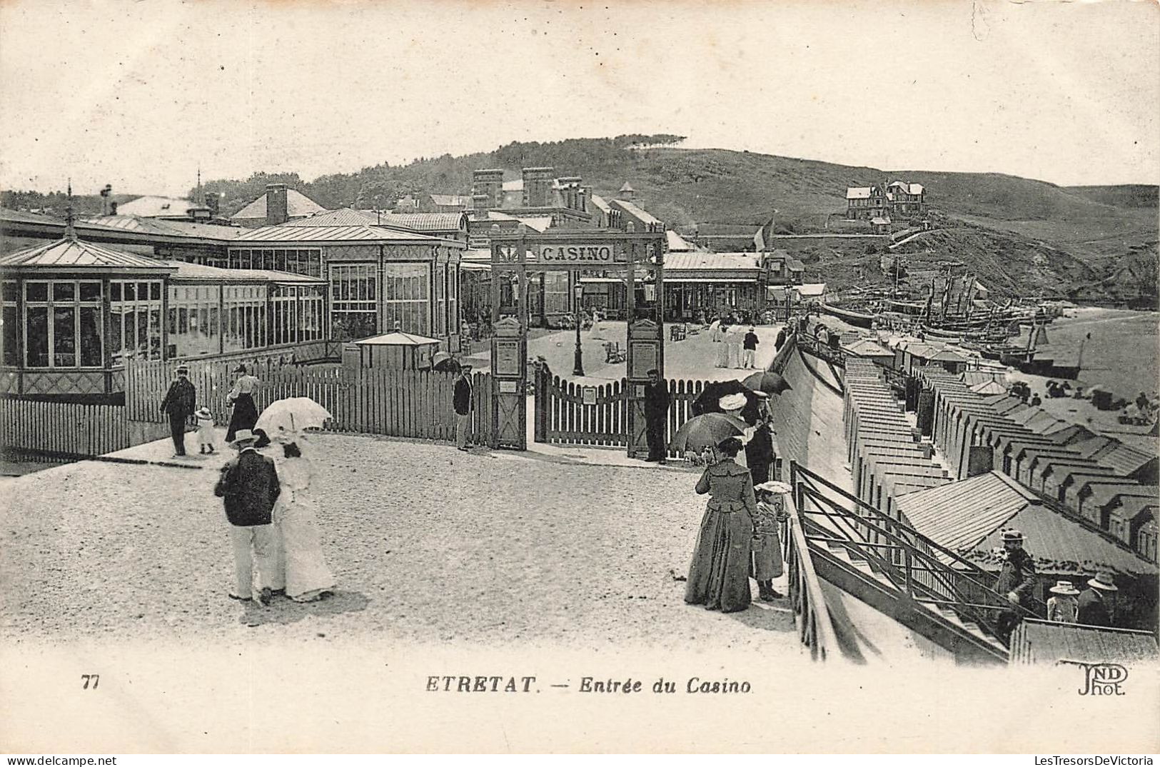 FRANCE - Etretat - Entrée Du Casino - Animé - Carte Postale Ancienne - Etretat