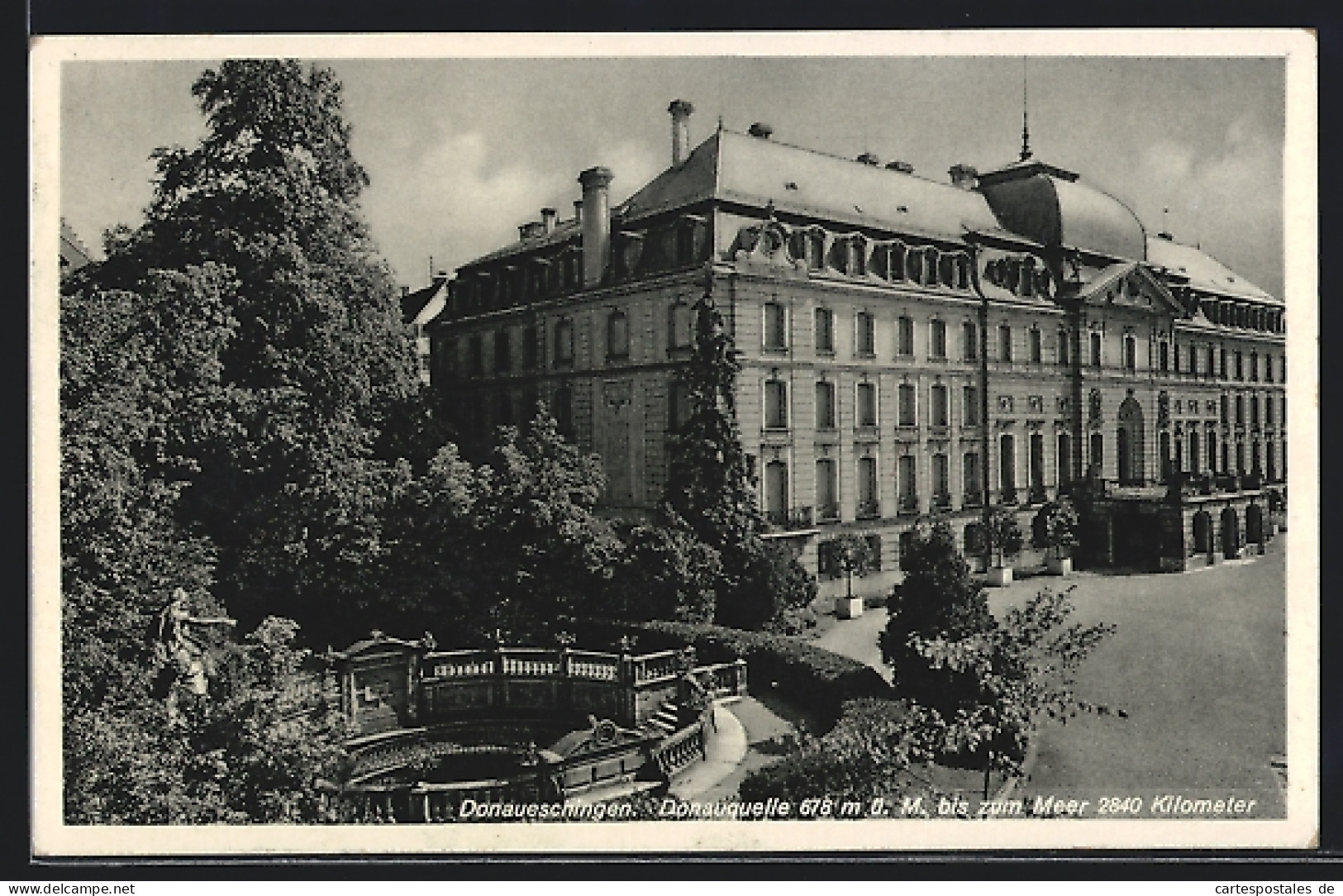 AK Donaueschingen, Ortspartie An Der Donauquelle  - Donaueschingen