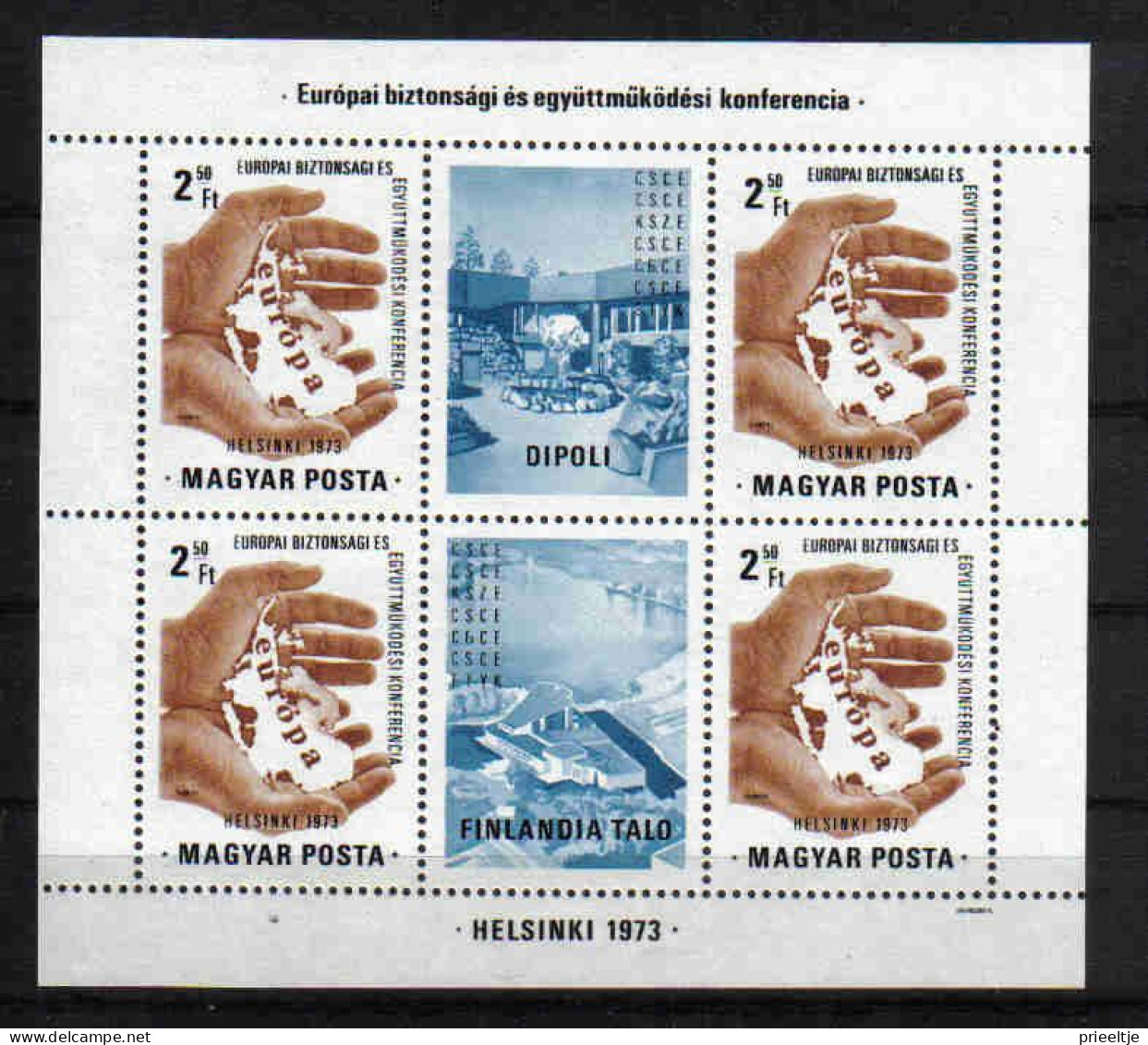 Hungary 1973 Helsinki Conference S/S  Y.T. BF 105 ** - Blocks & Sheetlets