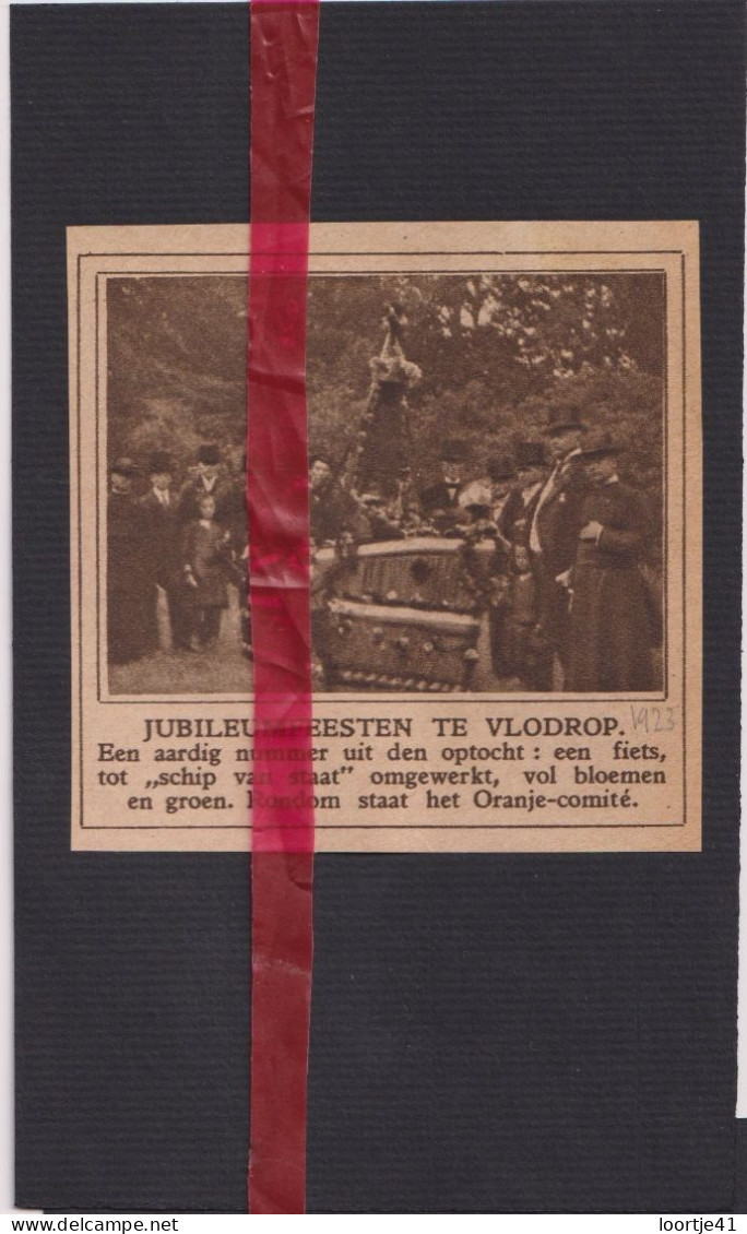 Vlodorp - Jubileumfeesten , Bloemencorso - Orig. Knipsel Coupure Tijdschrift Magazine - 1923 - Non Classificati