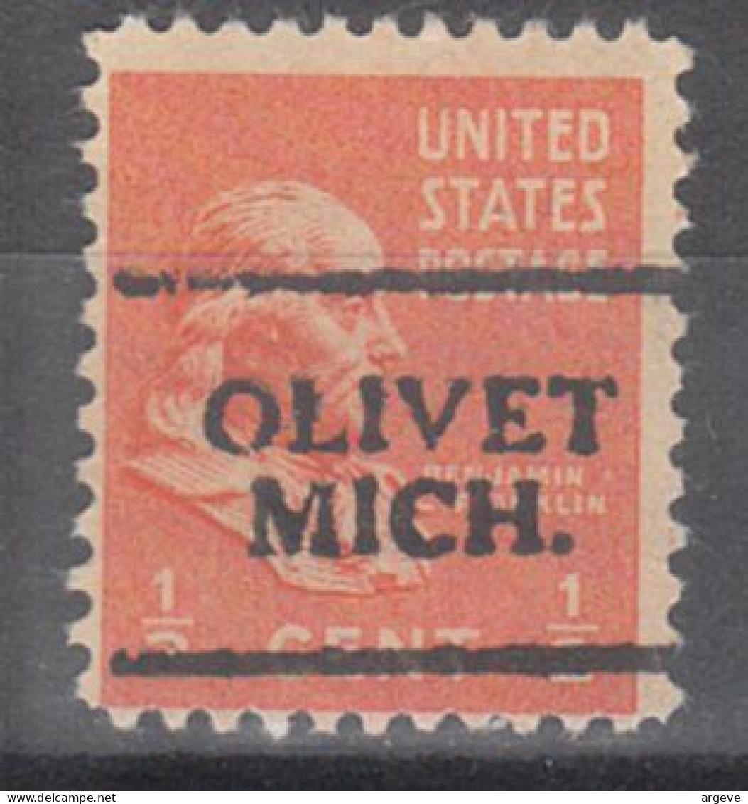 USA Precancel Vorausentwertungen Preo Locals Michigan, Olivet 701 - Precancels