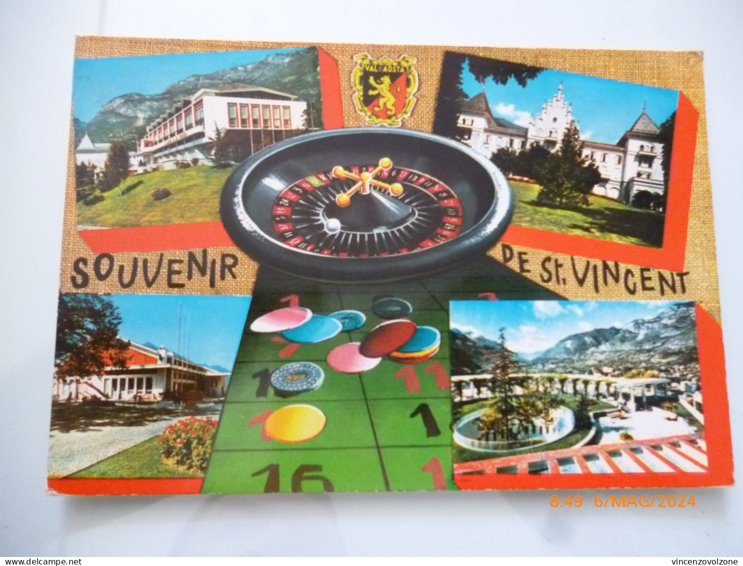 Cartolina Viaggiata "SOUVENIR PER ST. VINCENT" Vedutine 1972 - Aosta