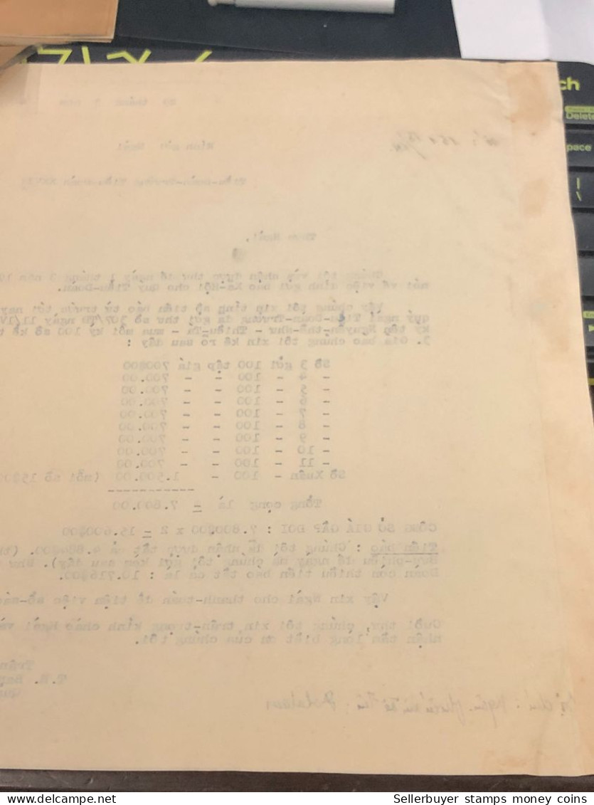 South Vietnam Letter-sent Mr Ngo Dinh Nhu -year-23/3/1954 No-so- 1 Pcs Paper Very Rare - Historische Documenten