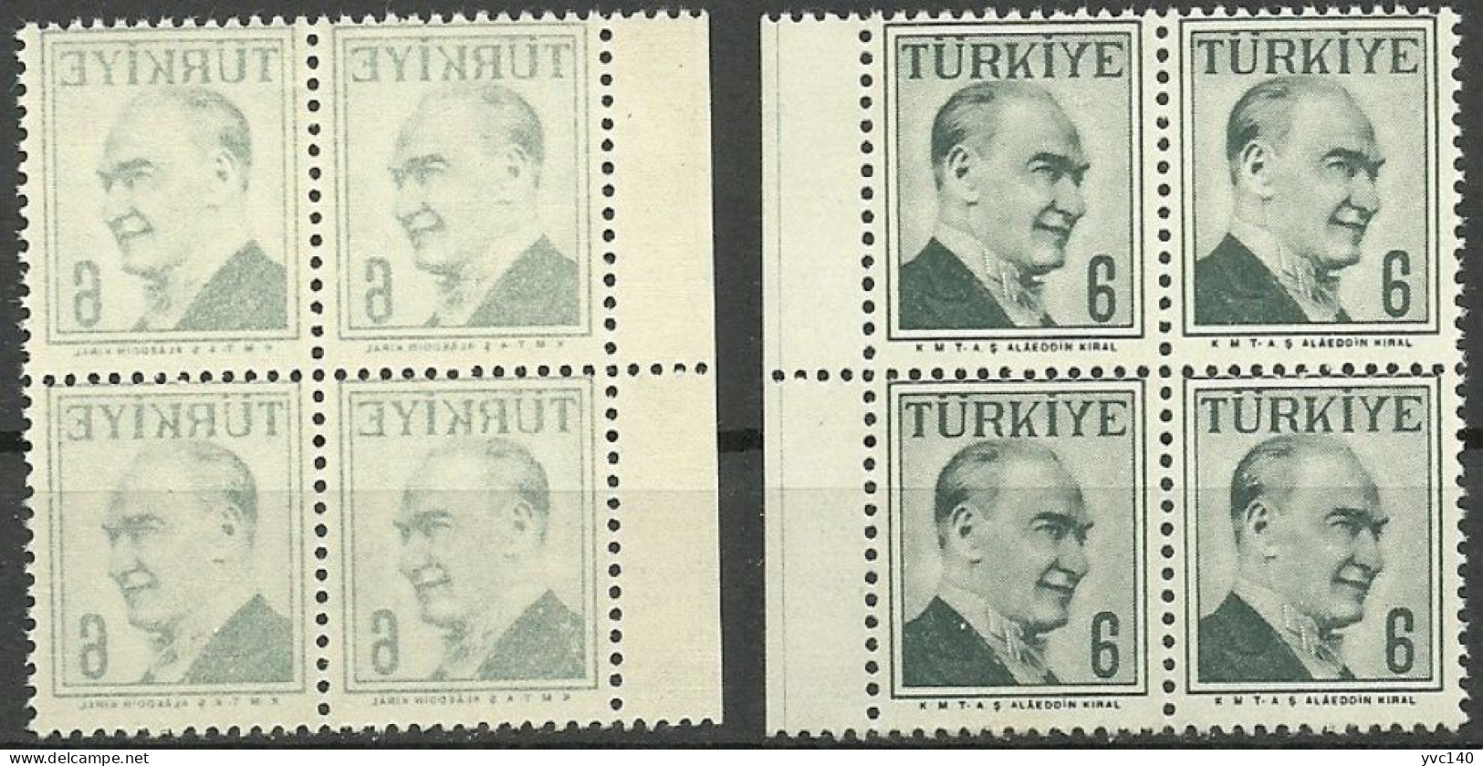 Turkey; 1957 Regular Postage Stamp 6 K. "Abklatsch Print" - Ungebraucht