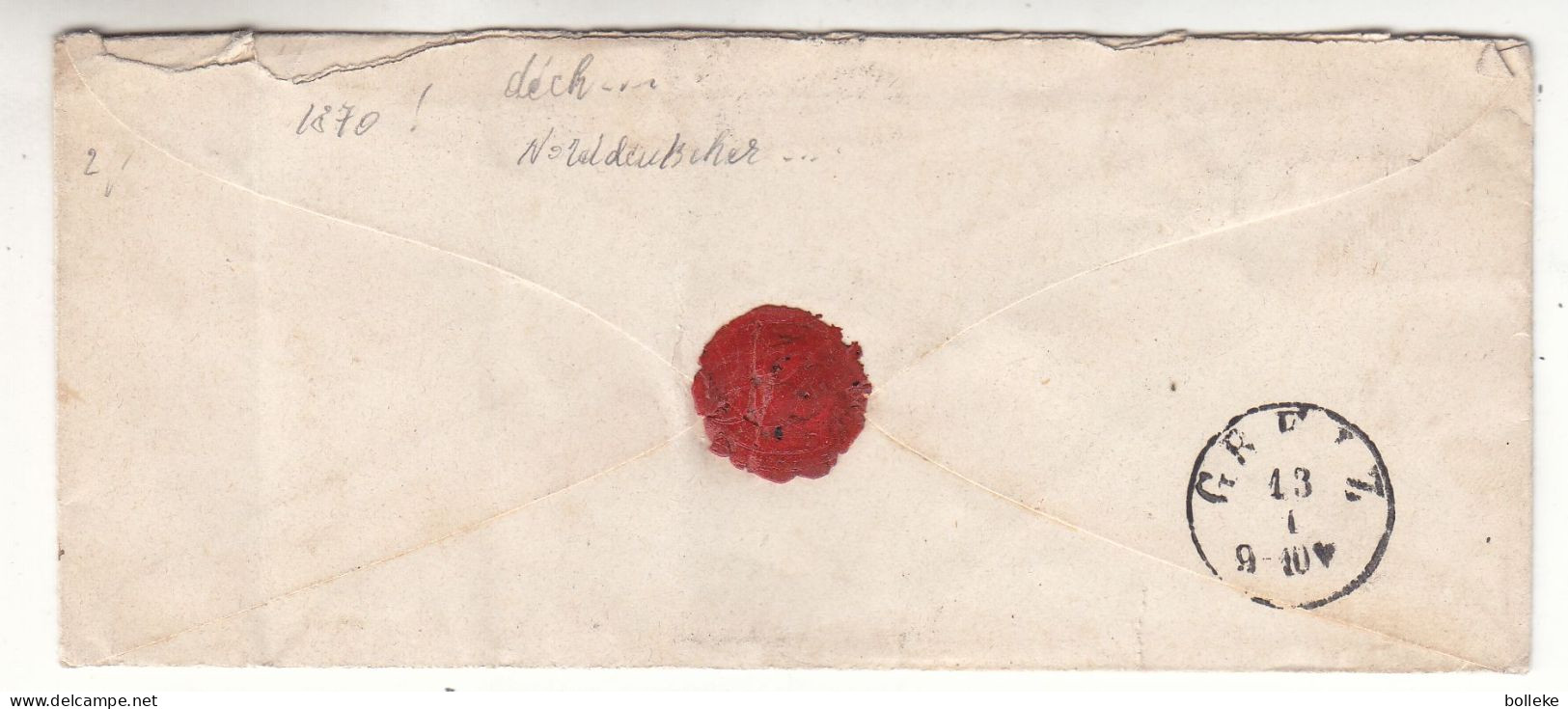 Allemagne - Norddeutscher Postbezirk - Lettre De  1870  ? - Oblit Dresden - Exp Vers Greiz - - Lettres & Documents