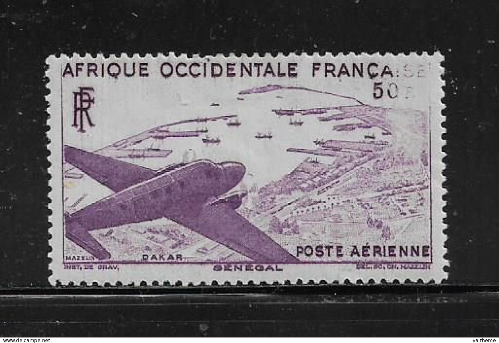 A.O.F  ( DIV - 423 )   1947   N° YVERT ET TELLIER  POSTE AERIENNE   N° 12   N* - Neufs