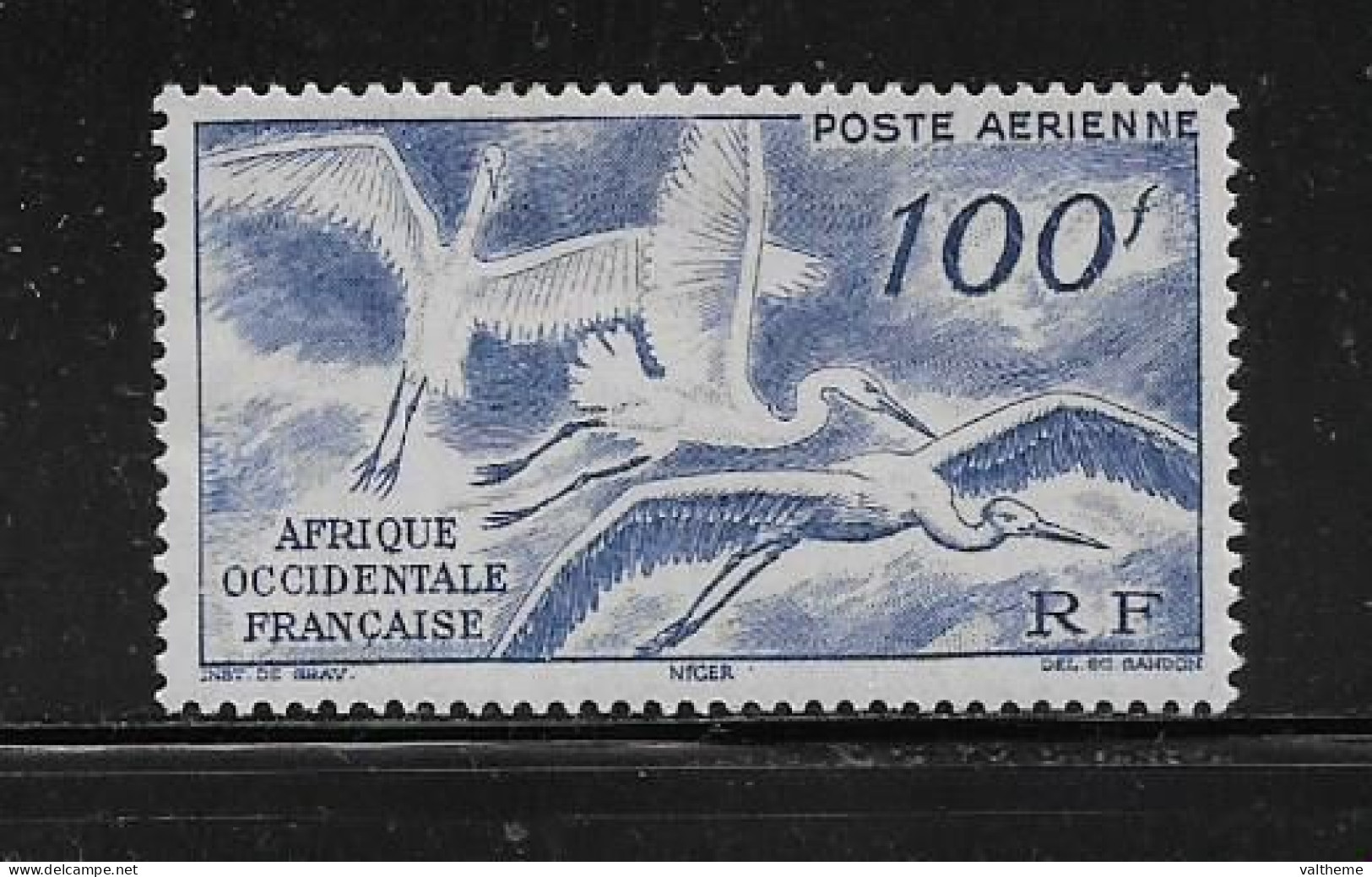 A.O.F  ( DIV - 424 )   1947   N° YVERT ET TELLIER  POSTE AERIENNE   N° 13   N* - Unused Stamps