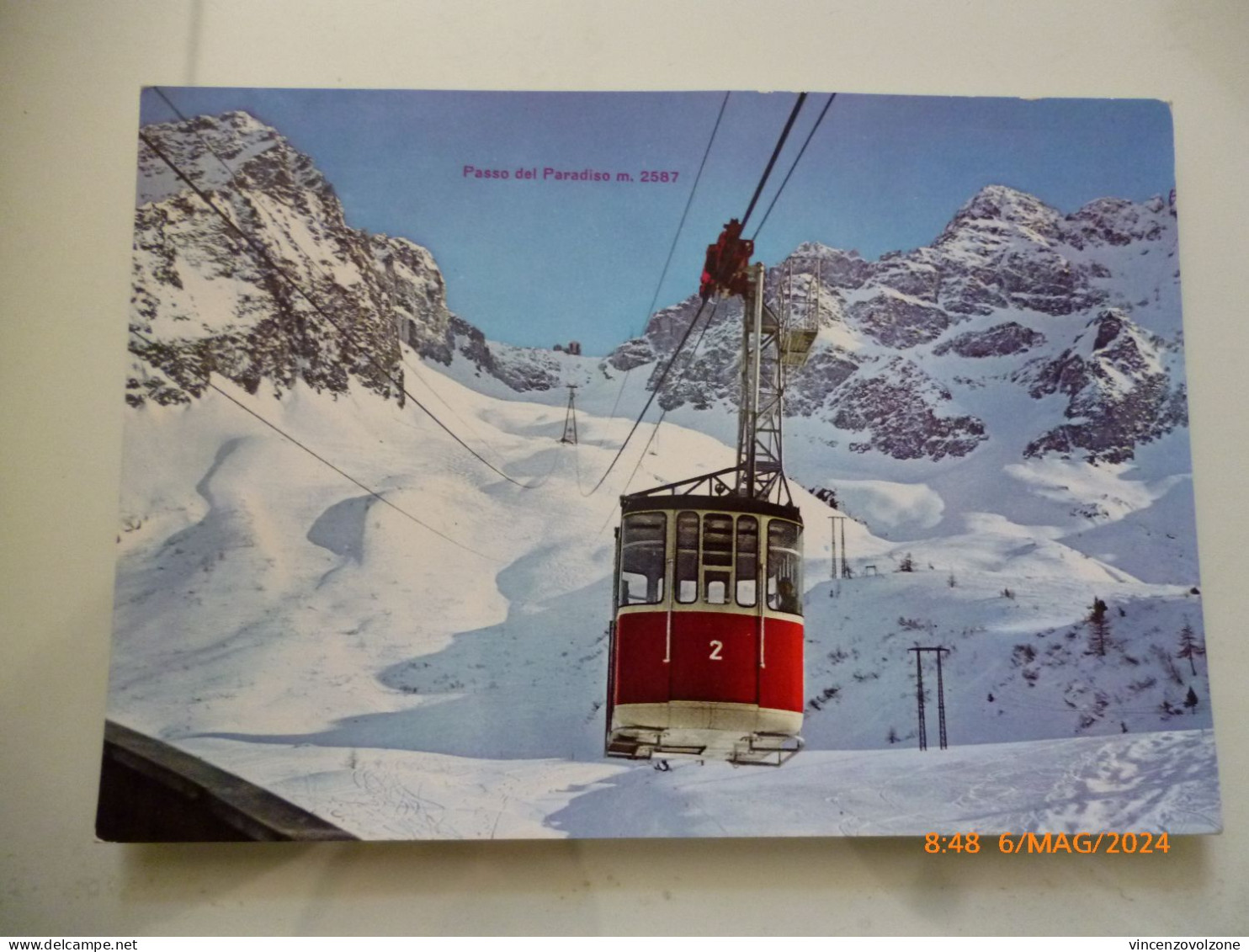 Cartolina Viaggiata "Funivia Del Paradiso"  1967 - Andere & Zonder Classificatie