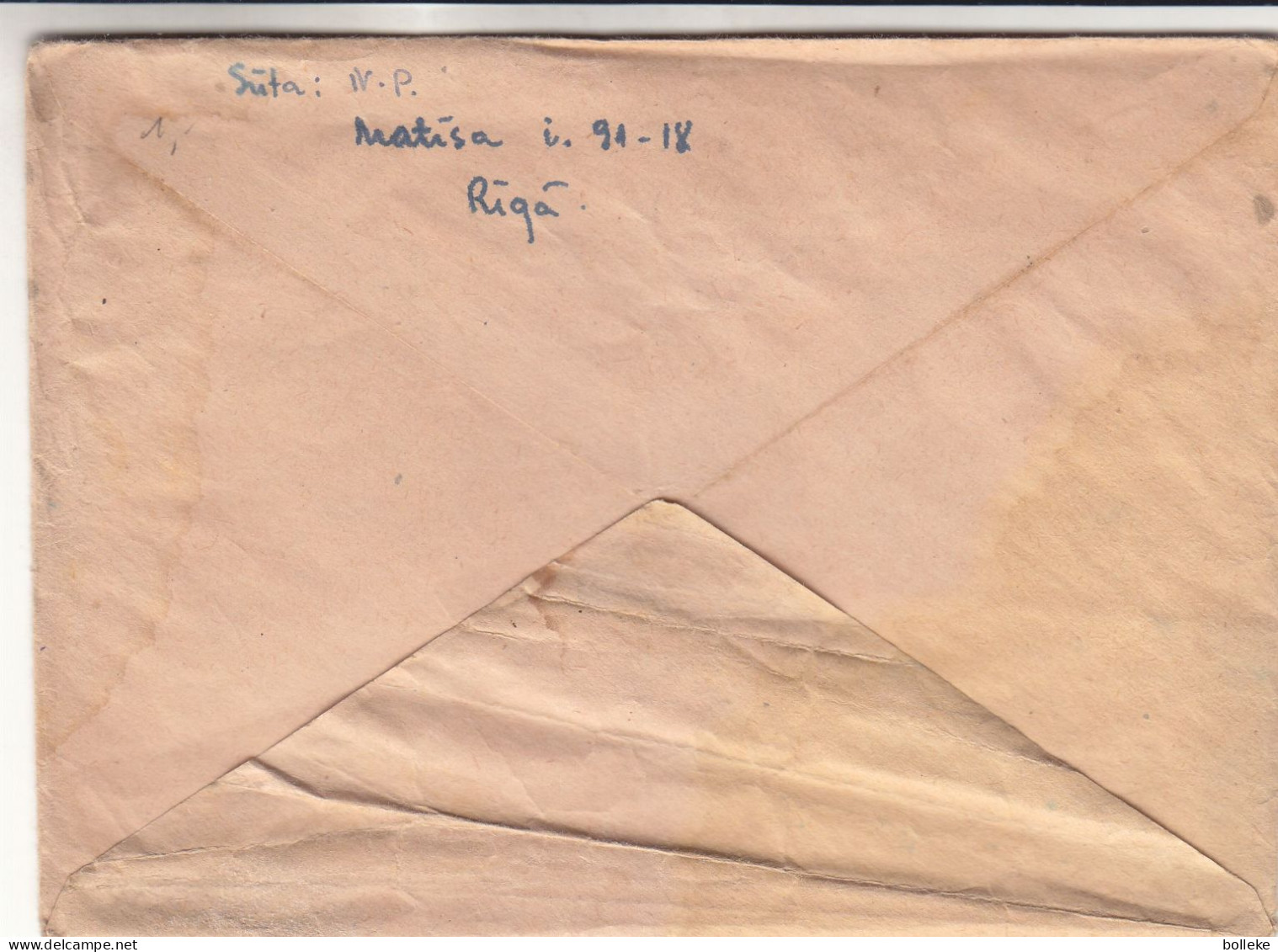 Allemagne - Ostland - Lettre De 1944 - Oblit Riga - Exp Vers Liepaja - Hitler - - Occupazione 1938 – 45